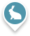 Hare map marker pin icon