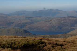 Image of view across Martindale and Ullswater to Helvellyn