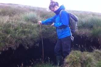 Measuring a peat hag 2015