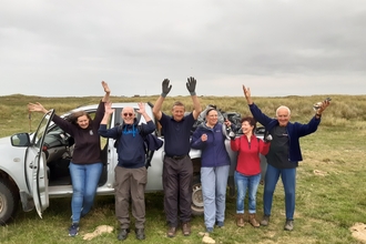 Beach clean volunteers south walney