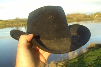 Old hat found on the beach