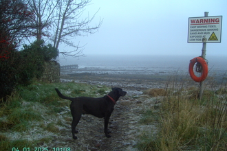 A frosty morning at Bowness on Solway beach