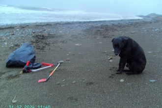 Stormy weather at Crosscanonby beach