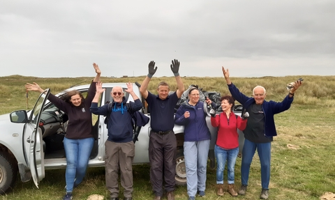 Beach clean volunteers south walney