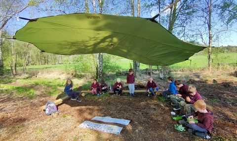 Undercover area for educational visits at Foulshaw Moss Nature Reserve