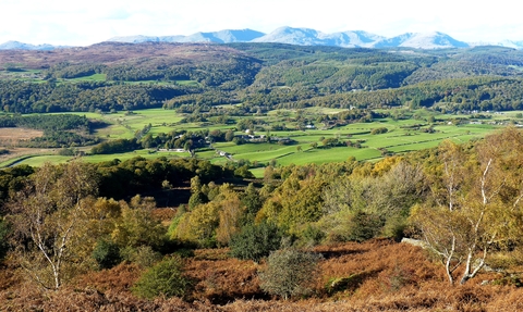 Rusland Valley and Coniston Fells from Rusland Heights © Teresa Morris