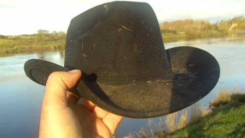 Old hat found on the beach