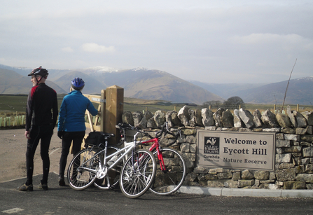 Image of cyclists at Eycott Hill Nature Reseve