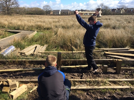 Image of young people from Carlisle Youth Zone working at Gosling Sike