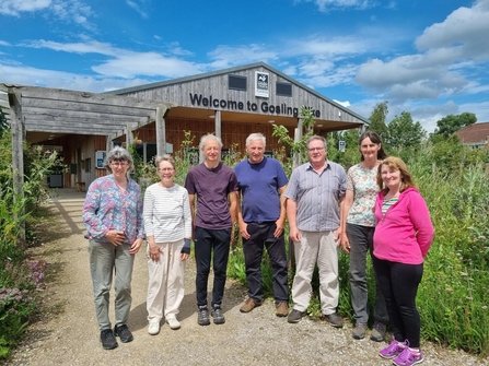 Volunteers at Gosling Sike nature hub and wildlife garden