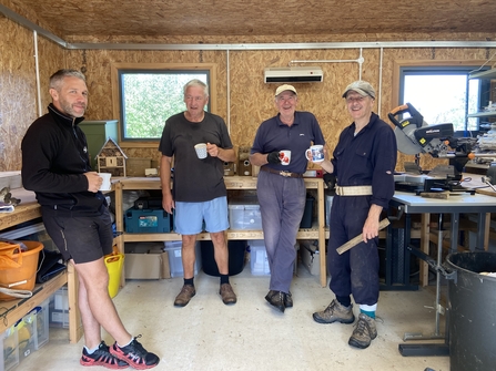 Image of men in Houghton Men's Shed Gosling Sike credit Cumbria Wildlife Trust