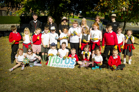 Image of schoolchildren at planting day in Brampton