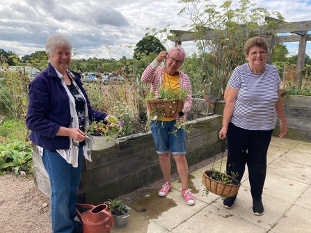 Linda O Hare and other volunteer gardeners at Gosling Sike