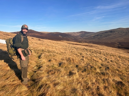 Image of Pete Jones Skiddaw Forest Project Manager with Skiddaw in the background